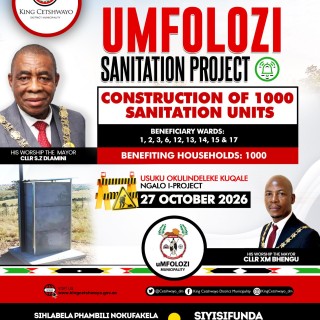 UMFOLOZI SANITATION PROJECT CONSTRUCTION OF 1000 UNITS