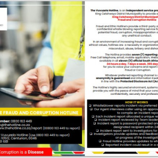 HOTLINE TO REPORT FRAUD & CORRUPTION