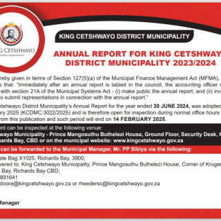 ANNUAL REPORT 2023/2024 AVAILABLE FOR PUBLIC COMMENT